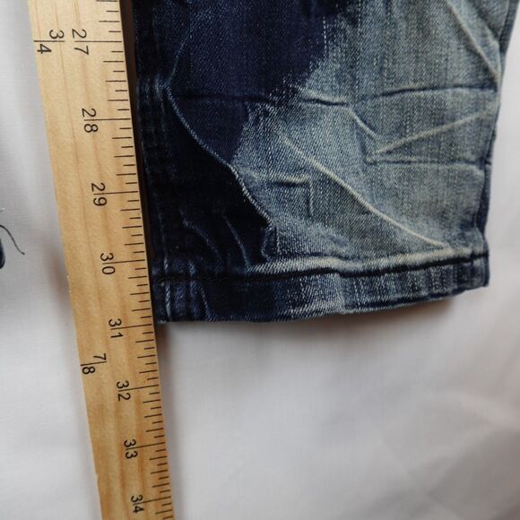 CJ Black Premium Jeans Mens 38x32 Skinny Flex Distressed Zippered Leg Biker - Picture 8 of 15